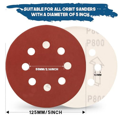 5 Inch 8 Hole Sanding Discs