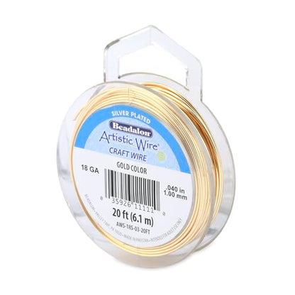 18 Gauge Silver Plated Tarnish Resistant Colored Copper Craft Wire