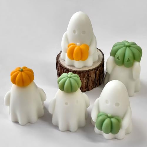 Ghost Holding Pumpkin Resin Mold