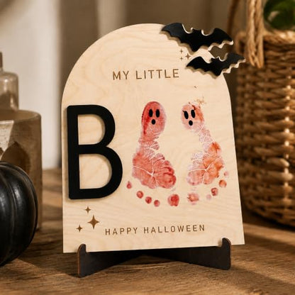 First Halloween Footprint Craft
