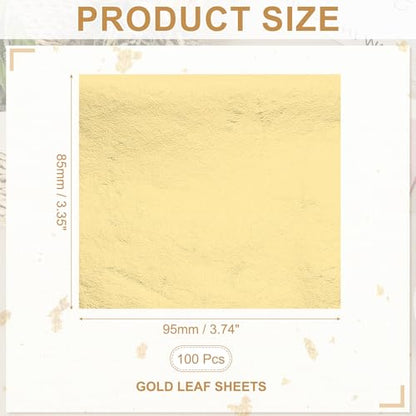 Gold Leaf Sheets for Art 3.7" x 3.4"