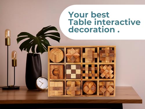 12 in 1 3D Wood Puzzle Box Set (12 Count)