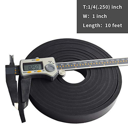 Thick Solid Neoprene Rubber Strips 1 (10 Foot)