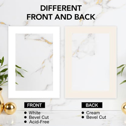 15 Pack White Picture Mats for 5x7