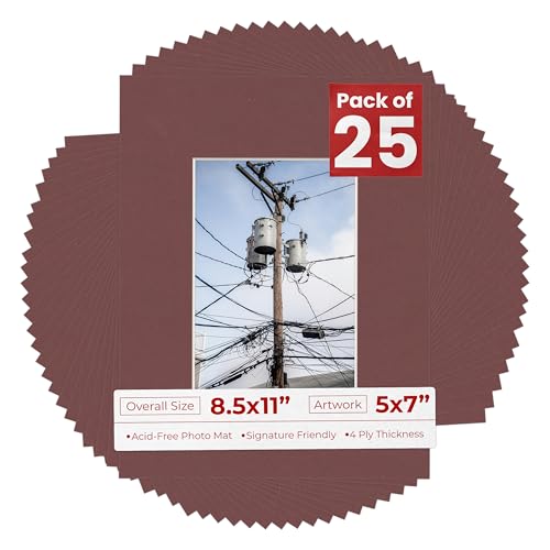 5x7 Mat for 8.5x11 Frame (25 Count)