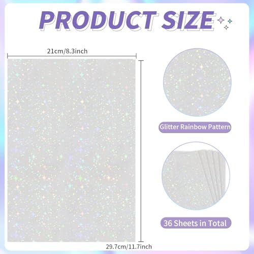 36 Sheets Holographic Sticker Paper