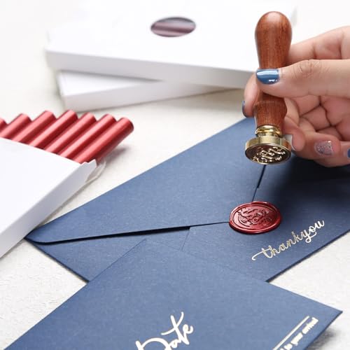 Mailable Glue Gun Sealing Wax Sticks for Wax Seal Stamp (8 Count)