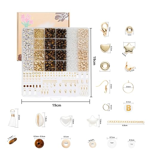 Jewelry Making Supplies Kit Natural Stone Beads for Irregular Natural Stone with for DIY Craft Bracelet Necklace Earrings for Adults