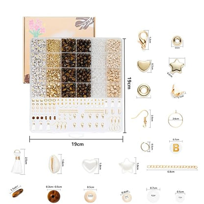 Jewelry Making Supplies Kit Natural Stone Beads for Irregular Natural Stone with for DIY Craft Bracelet Necklace Earrings for Adults