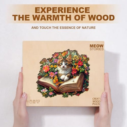 Cat Stories Puzzles Adults Gifts Wooden 165 Pieces 11.4 * 10.1in