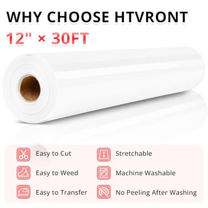 White Heat Transfer Vinyl Roll