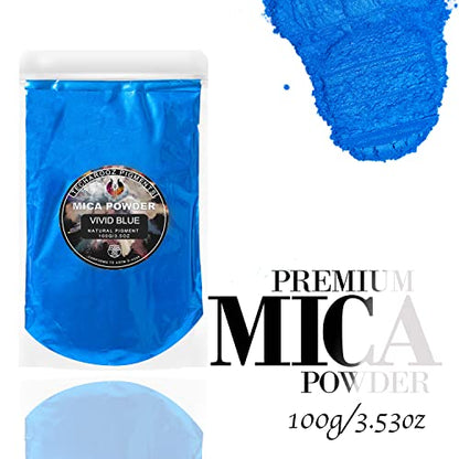 Vivid Blue Mica Powder for Epoxy Resin 100g