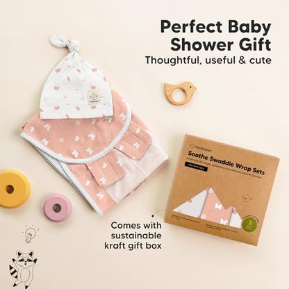 3pk Organic Swaddles for Newborns Girls (3 Count)