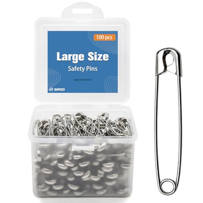 3 Inch Large Safety Pins (100 Count)