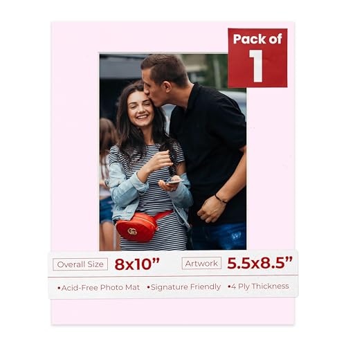 8x10 Mat Bevel Cut for 5.5x8.5 Photos