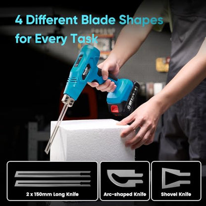 Cordless Foam Cutter with 2x21V 2000mAh Batteries