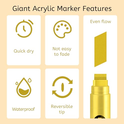 Jumbo Graffiti Poster Markers Set (12 Count)