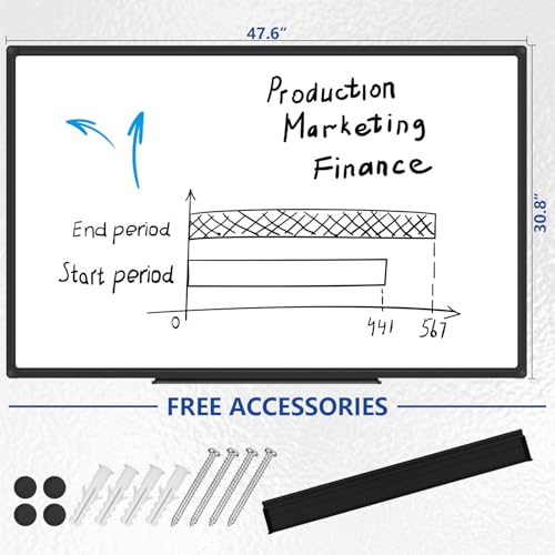 XBoard Magnetic White Board Dry Erase 48 x 31 Inches