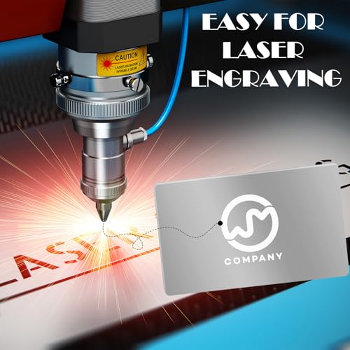100 Pcs Metal Business Cards Aluminum Laser Engraving Blanks