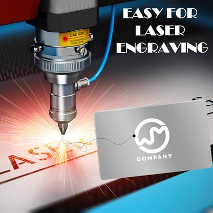 100 Pcs Metal Business Cards Aluminum Laser Engraving Blanks