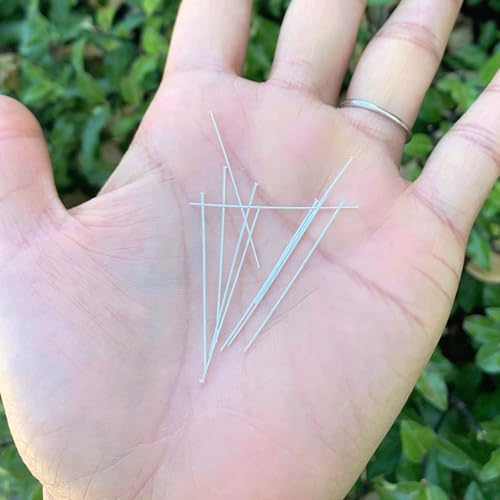 20pcs Adabele Real Sterling Silver Flat Head Pins 35mm (20 Count)