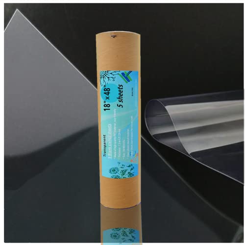 18"x48" 5 Pieces Clear Blank Stencil Acetate Mylar for Craft