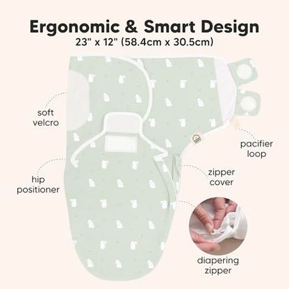 Newborn Swaddles with Zippers (3 Count)