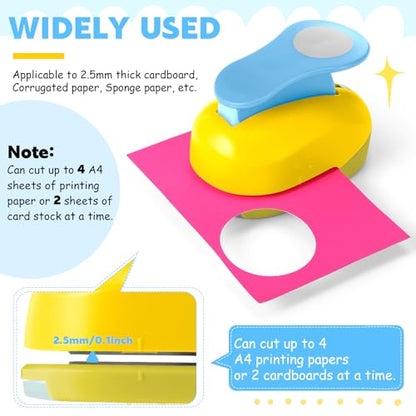 Hole Punches 6 Shapes with Cardstock for Kids