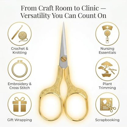 Small Gold Scissors (2 Count)