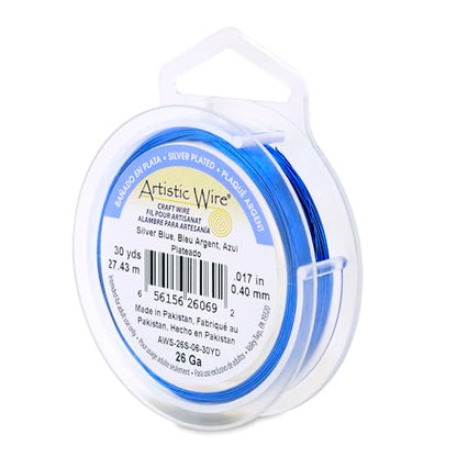 26 Gauge Silver Plated Tarnish Resistant Colored Copper Craft Wire