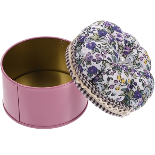 Sewing Pin Cushion Box Ball Head Pin Holder with Storage Box Decorative Needle Cushion for Home Office School DIY Craft 3.34 X 3.34 X 2.95 in