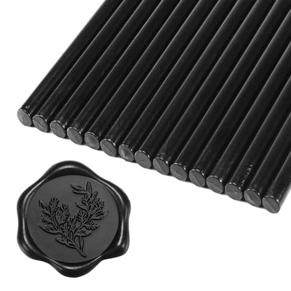 15Pcs Black Glue Gun Sealing Wax Sticks for Wax Seal Stamp (15 Count)