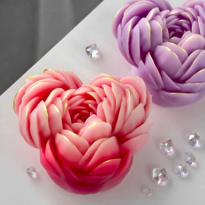 Heart Rose Cylinder Candle & Resin Mold