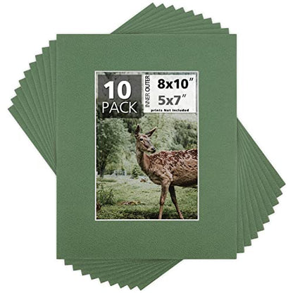 Mat Board Center 10 Pack 8x10 Photo Mats for 5x7 Picture
