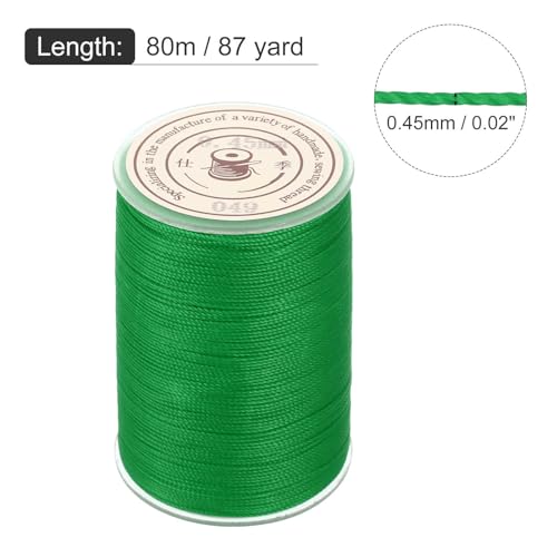 Waxed Cord 0.45mm Waxed Thread 87 Yard Wax String Leather Cord for Bracelet Making
