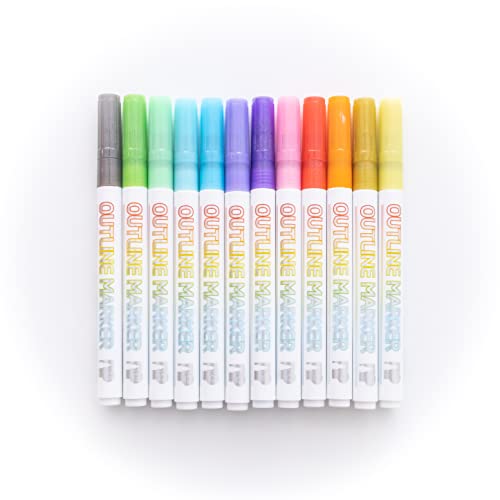 Outline Glitter Markers (12 Count)