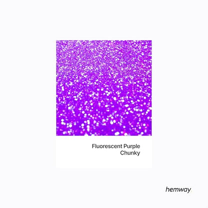 Resin Glitter Fluorescent Purple 100g Chunky (3.5274 Ounce)