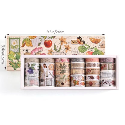 20 Rolls Vintage Washi Tape Set (131.2 Foot)
