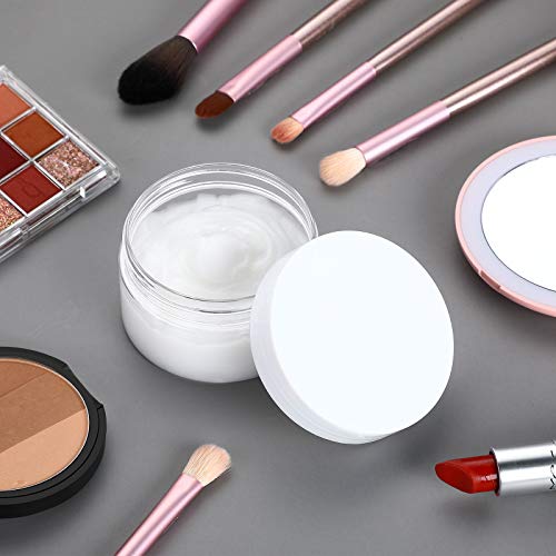 36 Pieces 1.5 oz Plastic Jars with Lids Wide Mouth Airtight Reusable Container Acrylic Cosmetic Small Jars for Lotions Ointments Travel Toiletries Creams Make up Storage (36 Count)