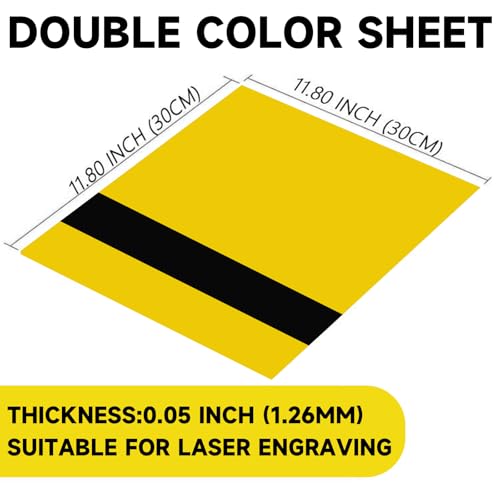 5PCS Laser Engraving Double Color ABS Plastic Sheet