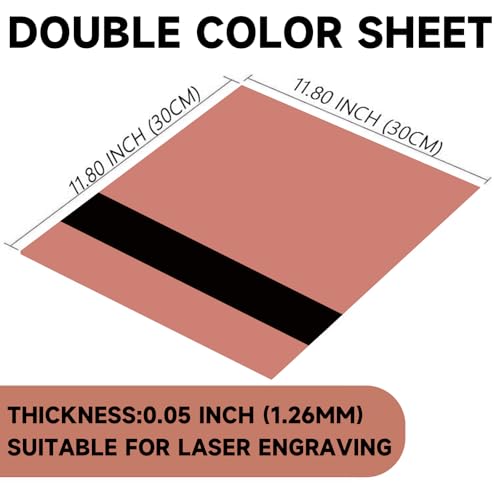 5PCS Laser Engraving Double Color ABS Plastic Sheet (5 Count)