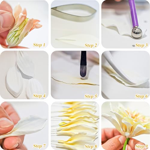 Dahlia Sugar Flower Veining Molds Fondant Cutters Gumpaste Cake Craft Tools
