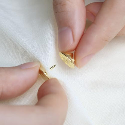 50 Pairs Premium Butterfly Clutch Pin Backs with 8mm Length 10mm Width Blank Pins for DIY Enamel Pins (100 Count)