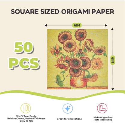 Van Gogh Patterned Origami Paper (50 Count)