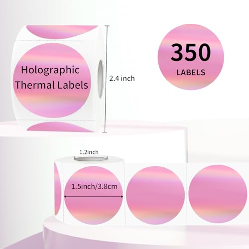 Holographic Thermal Labels Stickers 1.5 inch