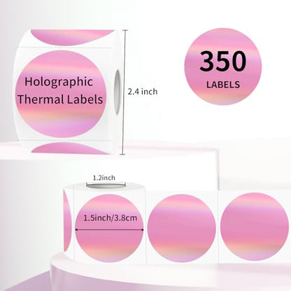 Holographic Thermal Labels Stickers 1.5 inch