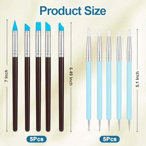 10 Pcs Clay Sculpting Tools Kit with Silicone Tips
