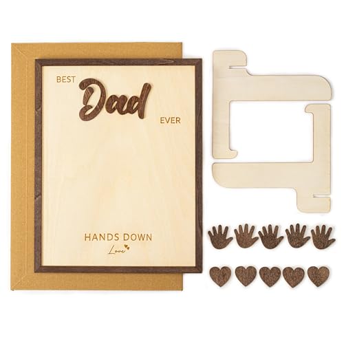 10" Best Dad Ever Gifts for Dadd Custom fathers day from Kids Hands down sign