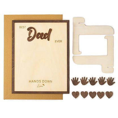 10" Best Dad Ever Gifts for Dadd Custom fathers day from Kids Hands down sign