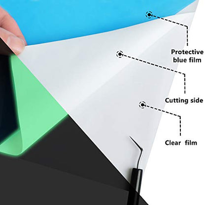 RENLITONG Luminous Green Glow in The Dark Heat Transfer Vinyl HTV Rolls (11.2 Ounce)